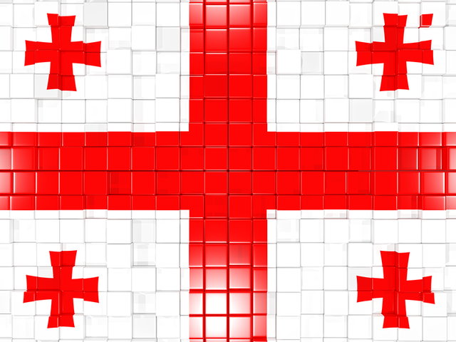 Mosaic background. Download flag icon of Georgia at PNG format