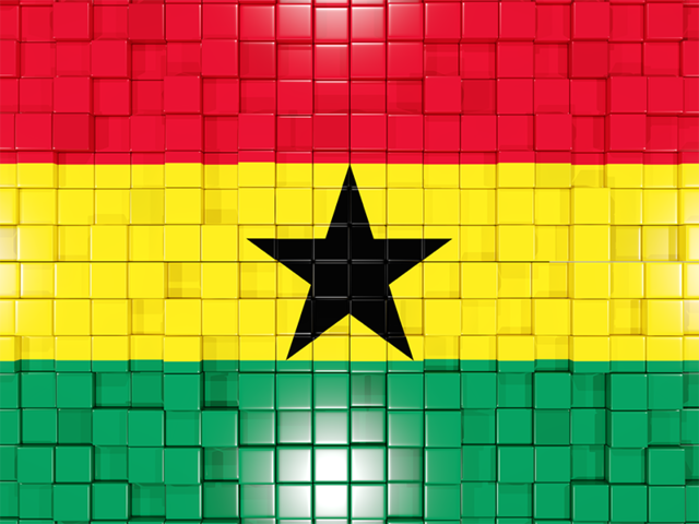 Mosaic background. Download flag icon of Ghana at PNG format