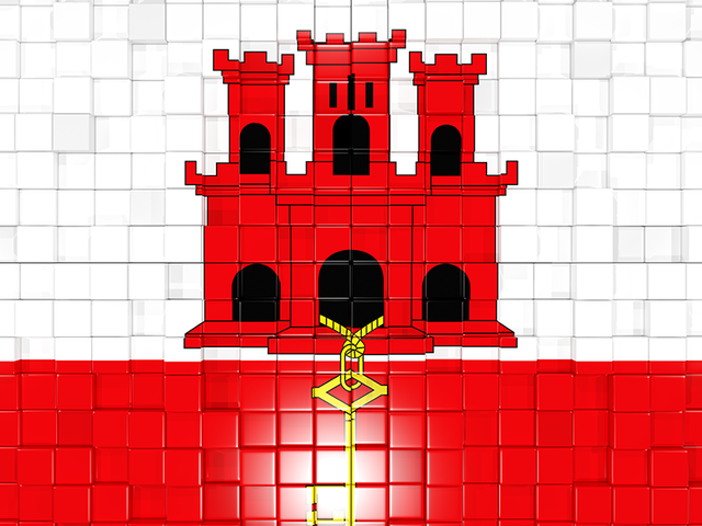 Mosaic background. Download flag icon of Gibraltar at PNG format