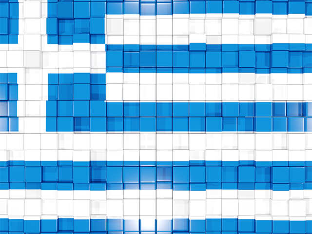 Флаг-мозаика. Скачать флаг. Греция