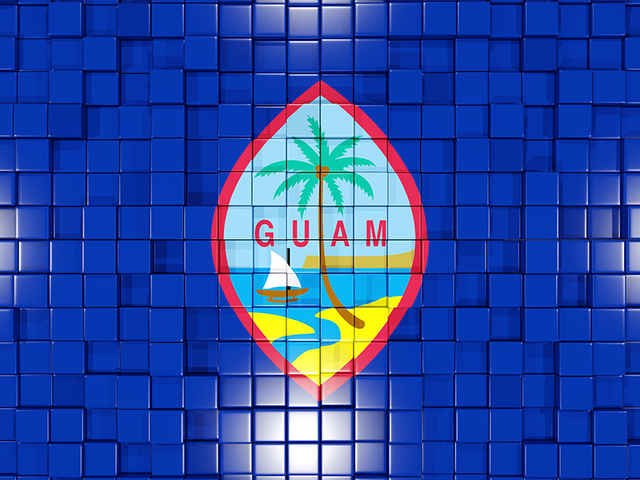 Mosaic background. Download flag icon of Guam at PNG format