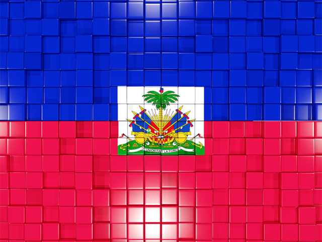 Флаг-мозаика. Скачать флаг. Гаити