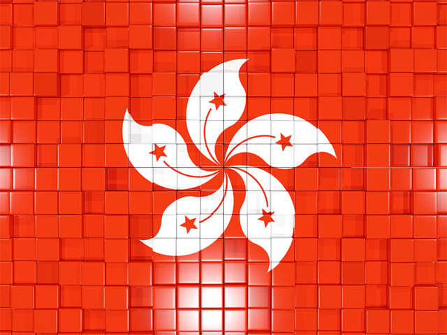 Флаг-мозаика. Скачать флаг. Гонконг