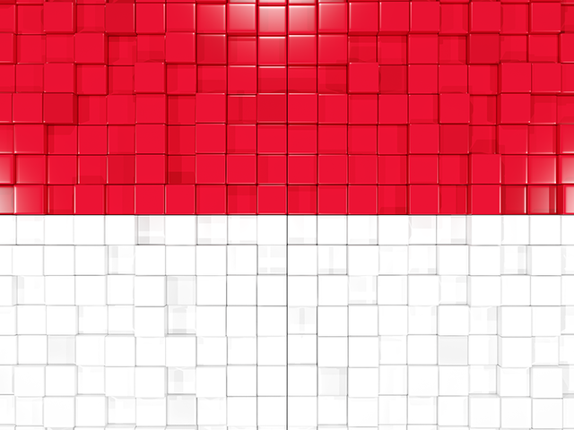 Флаг-мозаика. Скачать флаг. Индонезия
