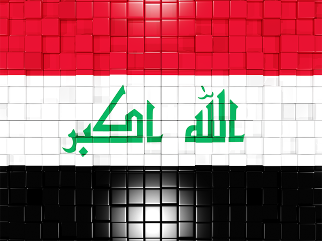 Mosaic background. Download flag icon of Iraq at PNG format