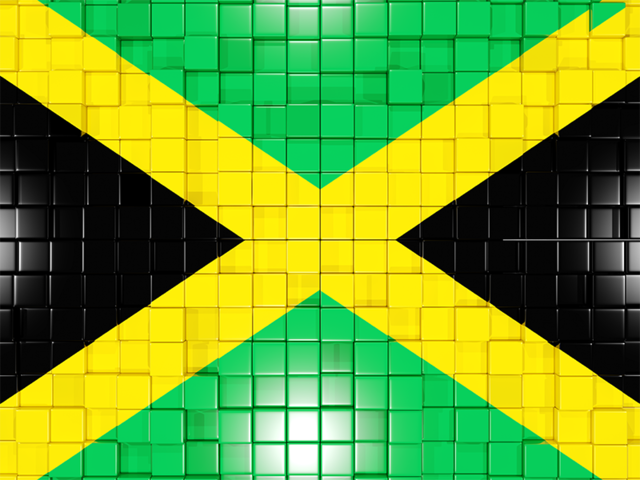 Флаг-мозаика. Скачать флаг. Ямайка