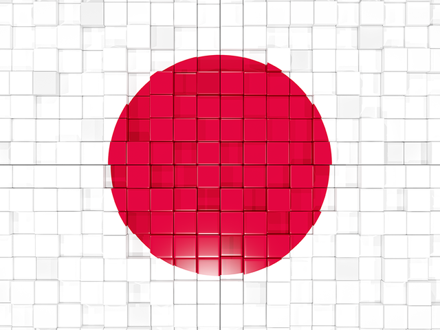 Mosaic background. Download flag icon of Japan at PNG format