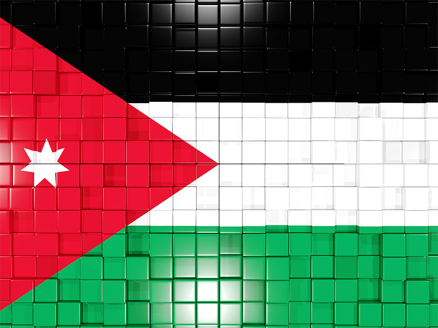 Mosaic background. Download flag icon of Jordan at PNG format