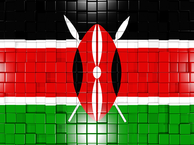 Mosaic background. Download flag icon of Kenya at PNG format