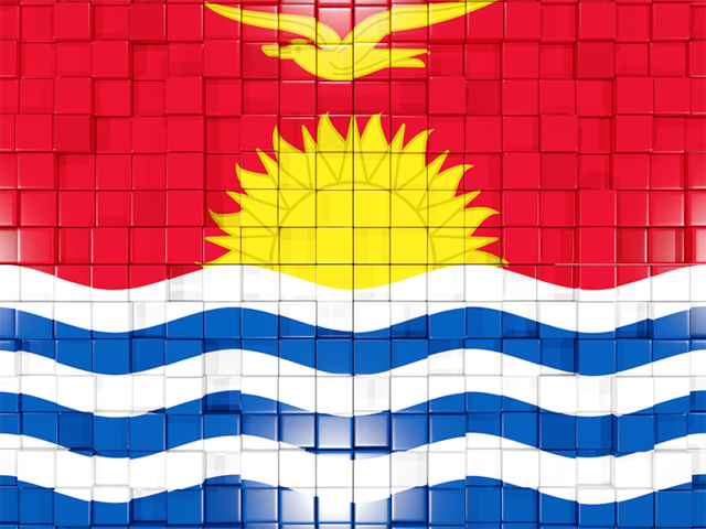 Mosaic background. Download flag icon of Kiribati at PNG format