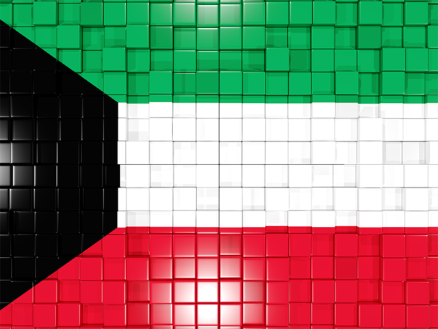 Mosaic background. Download flag icon of Kuwait at PNG format