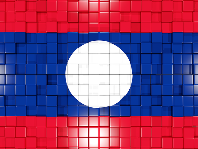 Флаг-мозаика. Скачать флаг. Лаос