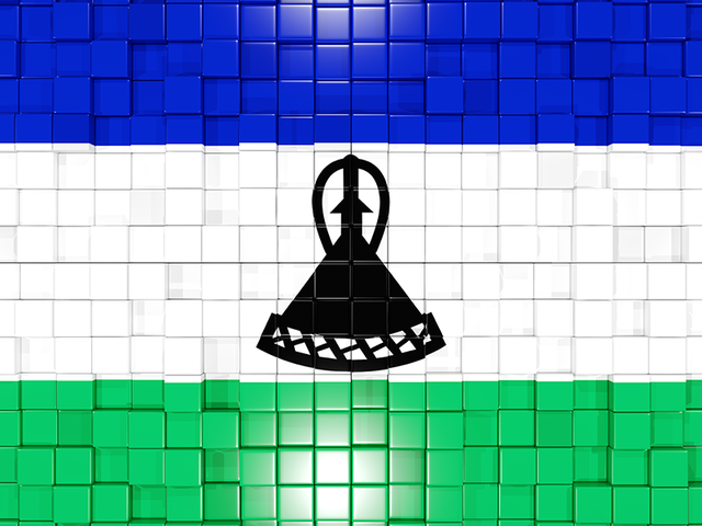 Mosaic background. Download flag icon of Lesotho at PNG format