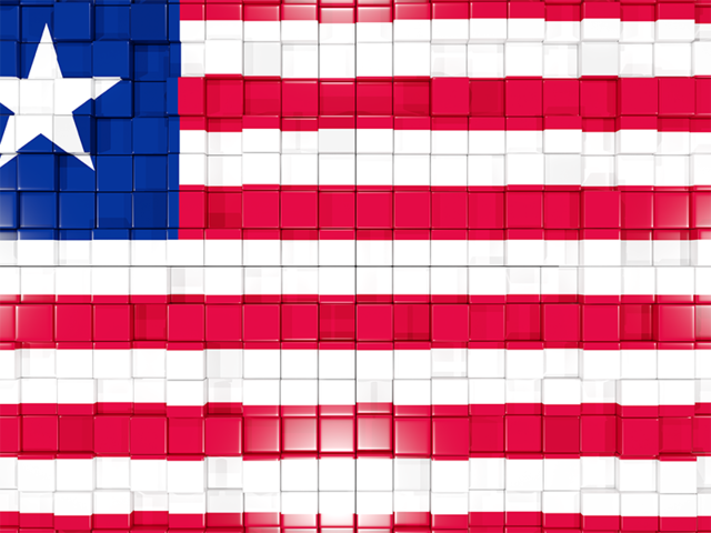 Mosaic background. Download flag icon of Liberia at PNG format