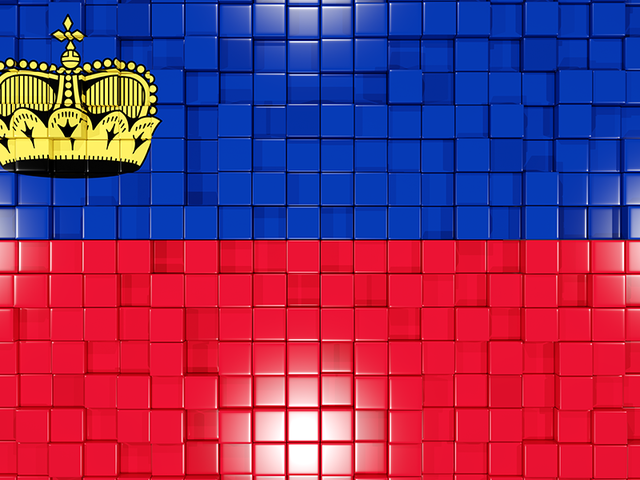 Mosaic background. Download flag icon of Liechtenstein at PNG format
