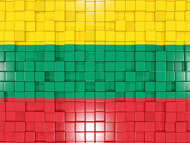 Mosaic background. Download flag icon of Lithuania at PNG format