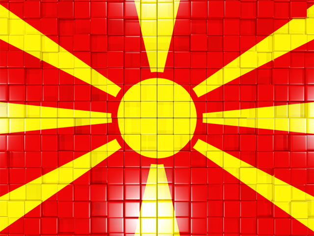 Mosaic background. Download flag icon of Macedonia at PNG format