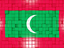 Мальдивы. Флаг-мозаика. Скачать иллюстрацию.