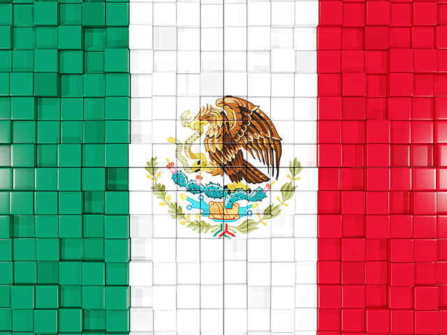 Mosaic background. Download flag icon of Mexico at PNG format