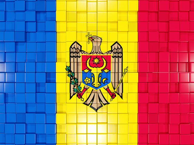 Флаг-мозаика. Скачать флаг. Молдавия