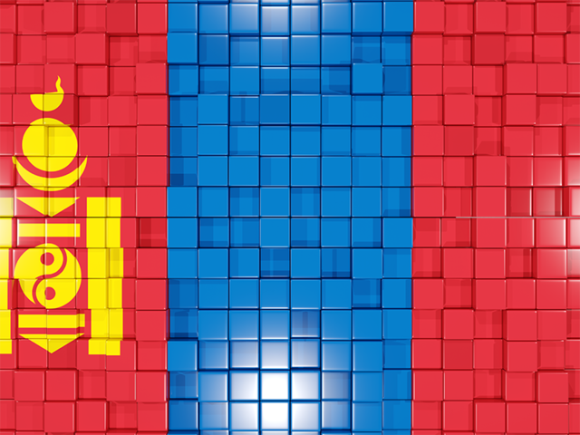 Mosaic background. Download flag icon of Mongolia at PNG format