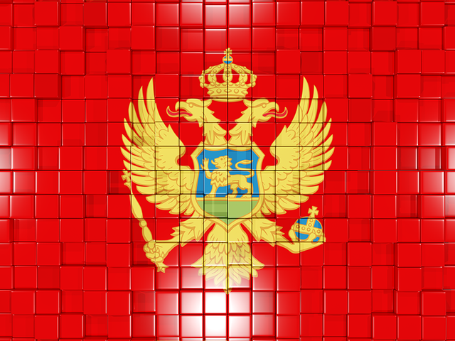 Mosaic background. Download flag icon of Montenegro at PNG format