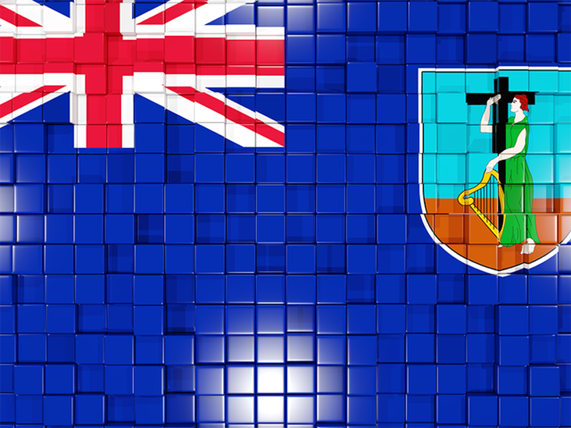 Mosaic background. Download flag icon of Montserrat at PNG format