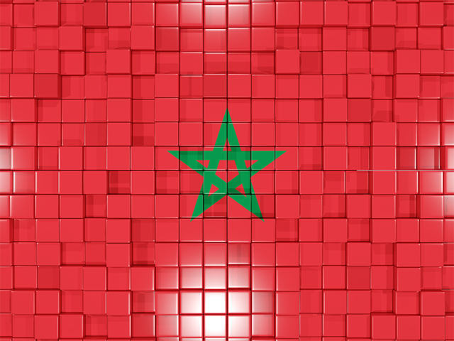 Mosaic background. Download flag icon of Morocco at PNG format