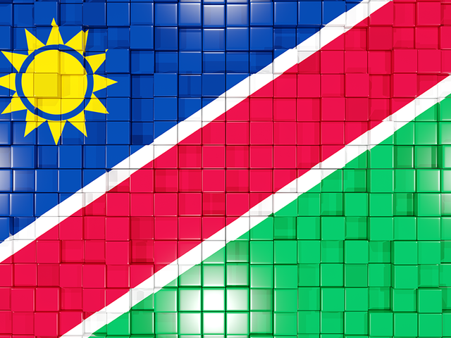 Флаг-мозаика. Скачать флаг. Намибия