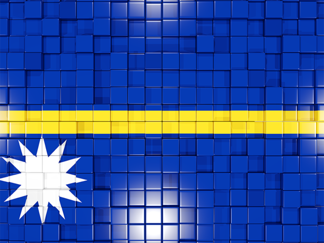 Mosaic background. Download flag icon of Nauru at PNG format