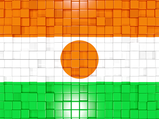 Mosaic background. Download flag icon of Niger at PNG format