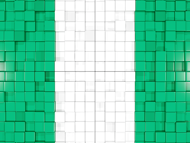 Mosaic background. Download flag icon of Nigeria at PNG format