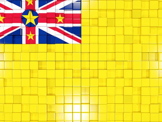 Mosaic background. Download flag icon of Niue at PNG format