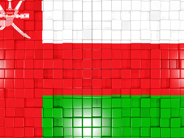 Mosaic background. Download flag icon of Oman at PNG format