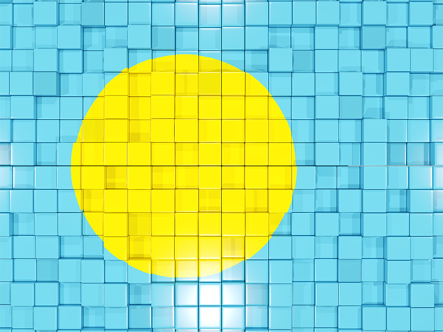 Mosaic background. Download flag icon of Palau at PNG format
