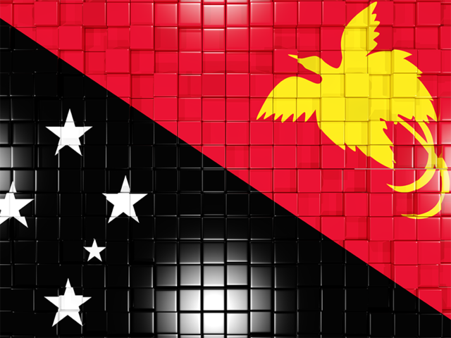 Mosaic background. Download flag icon of Papua New Guinea at PNG format