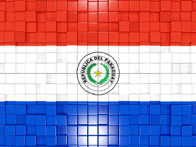Mosaic background. Download flag icon of Paraguay at PNG format