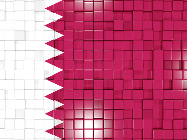 Mosaic background. Download flag icon of Qatar at PNG format