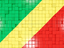 Республика Конго. Флаг-мозаика. Скачать иконку.