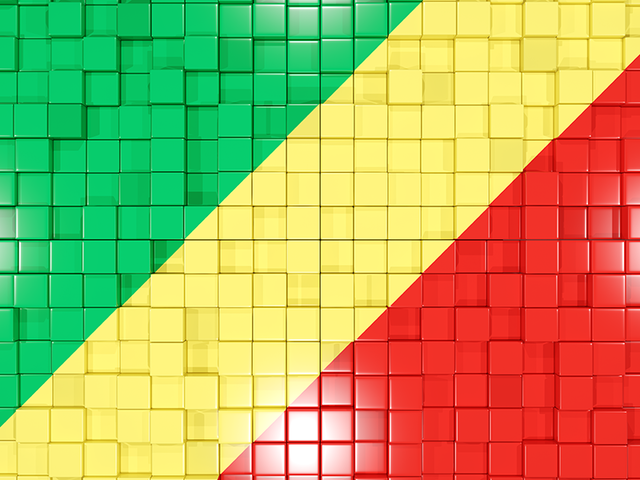 Mosaic background. Download flag icon of Republic of the Congo at PNG format