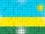 Руанда. Флаг-мозаика. Скачать иконку.