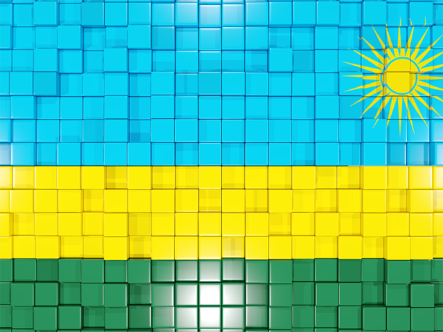 Mosaic background. Download flag icon of Rwanda at PNG format