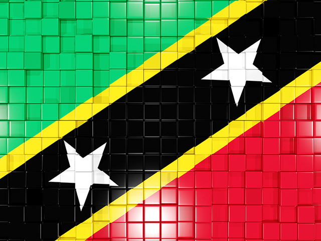 Mosaic background. Download flag icon of Saint Kitts and Nevis at PNG format