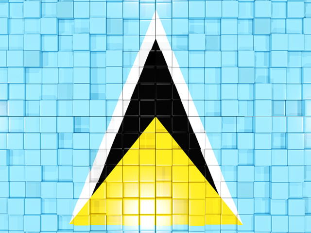 Mosaic background. Download flag icon of Saint Lucia at PNG format