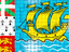 Saint Pierre and Miquelon. Mosaic background. Download icon.