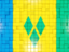 Saint Vincent and the Grenadines. Mosaic background. Download icon.