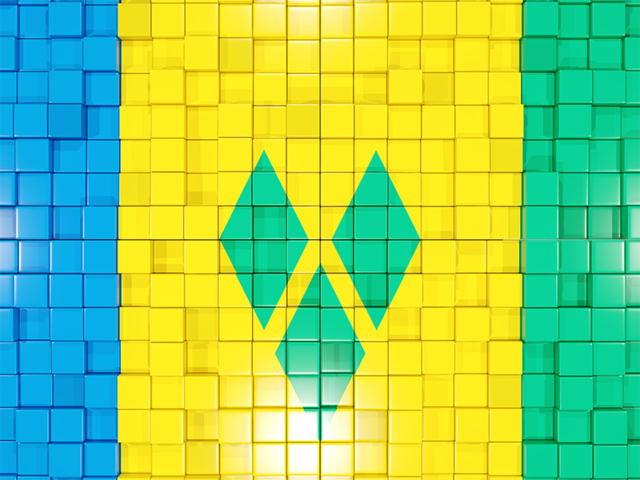 Mosaic background. Download flag icon of Saint Vincent and the Grenadines at PNG format