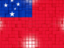 Samoa. Mosaic background. Download icon.