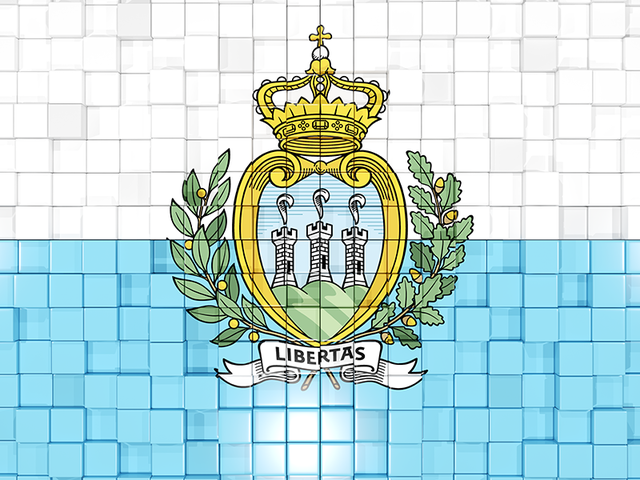 Mosaic background. Download flag icon of San Marino at PNG format