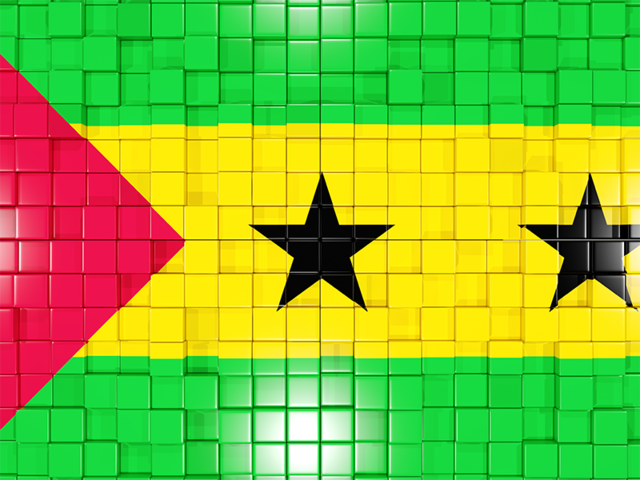 Mosaic background. Download flag icon of Sao Tome and Principe at PNG format